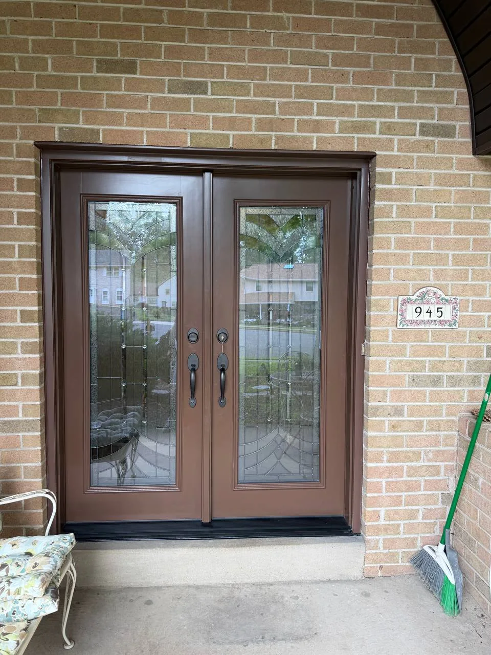 Finished exterior door installation