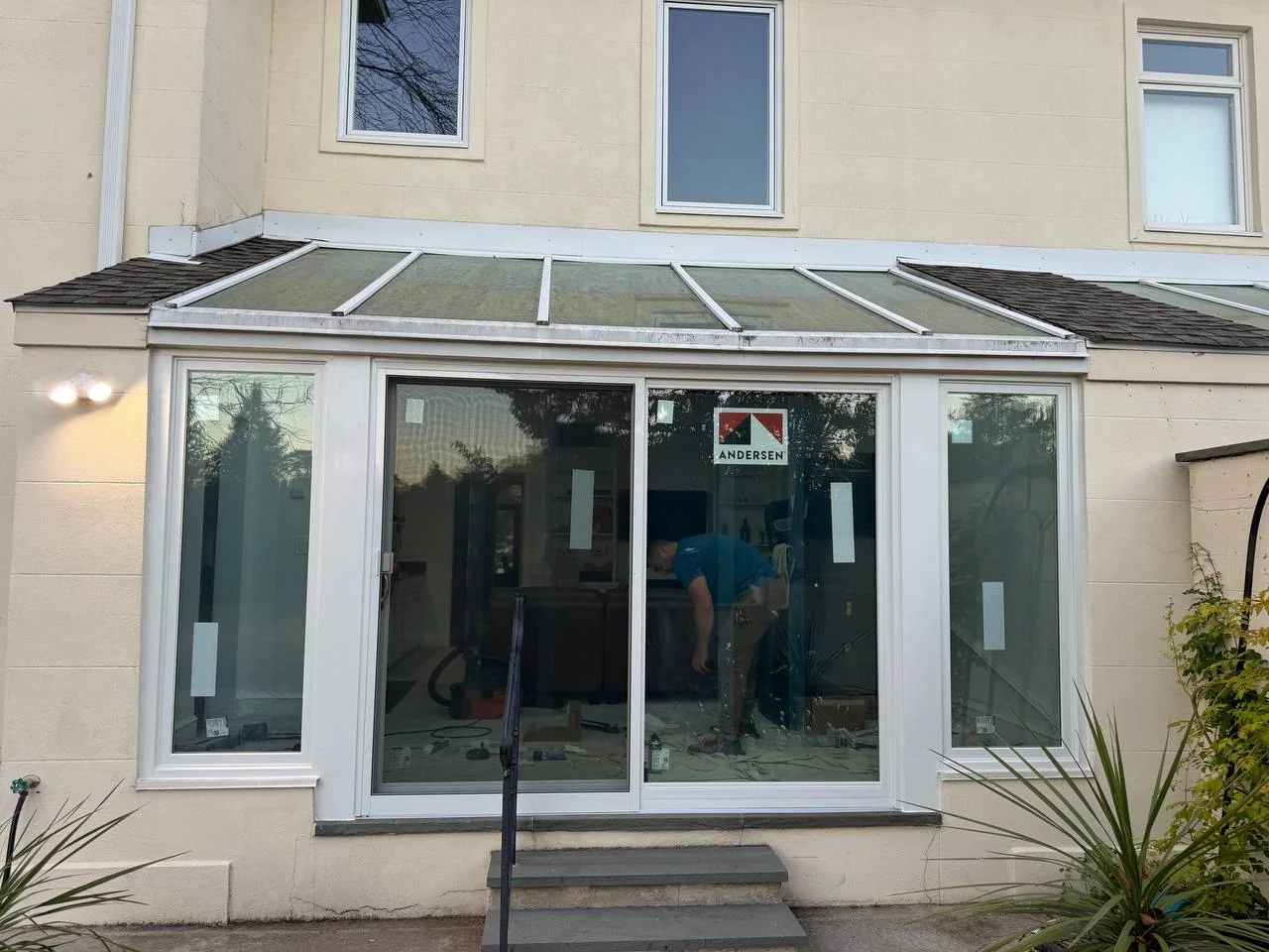 Black patio door system
