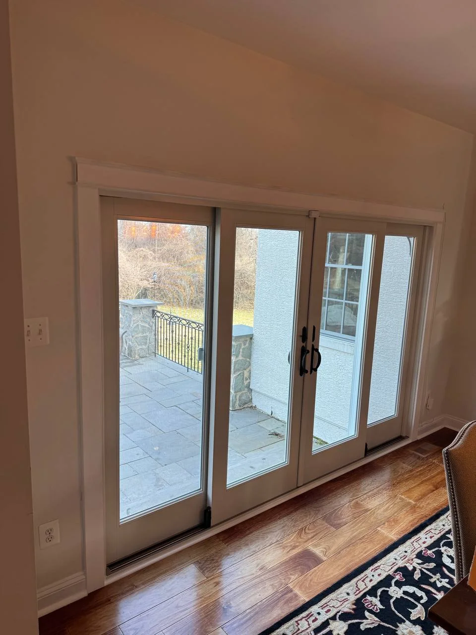 Completed patio door installation