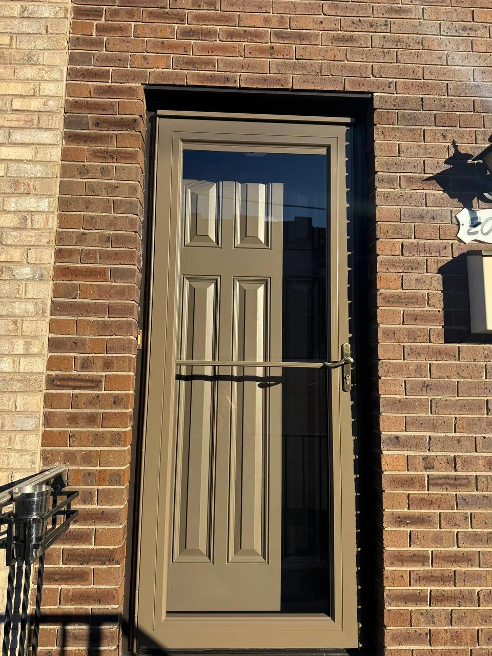 Storm door installation