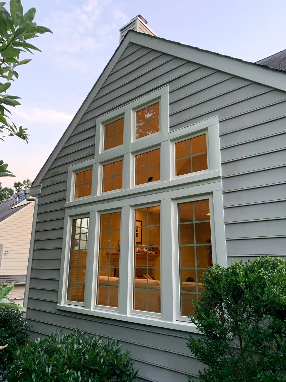 Completed residential window installation